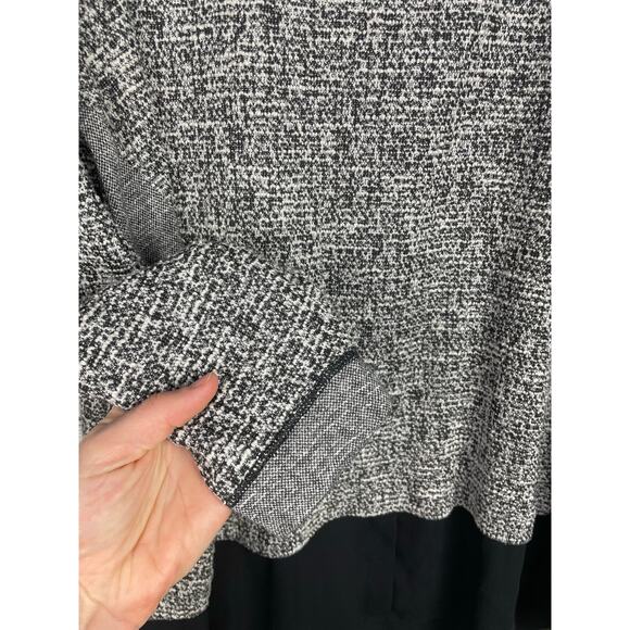 Two by Vince Camuto Sweater Mixed Media 3X Gray Layered Minimalist Career Office - Picture 2 of 8
